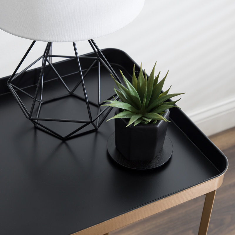 Mistana™ Alvis Tray Top Cross Legs End Table & Reviews Wayfair